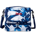 Personalised shark dual-compartment lunch box