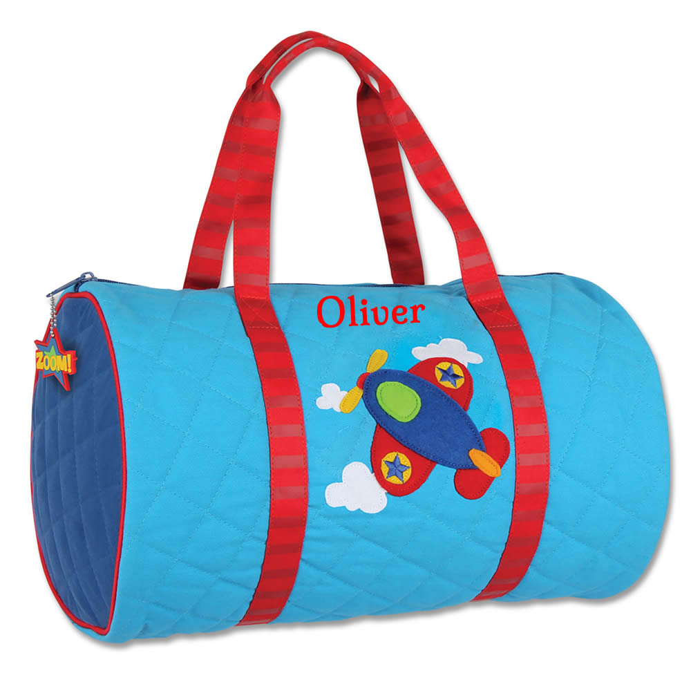 Personalised aeroplane duffle bag for children