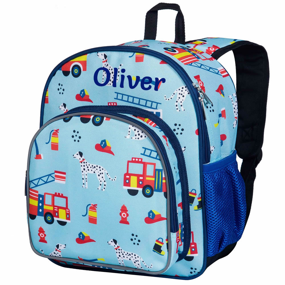 Personalised children’s fire engine backpack
