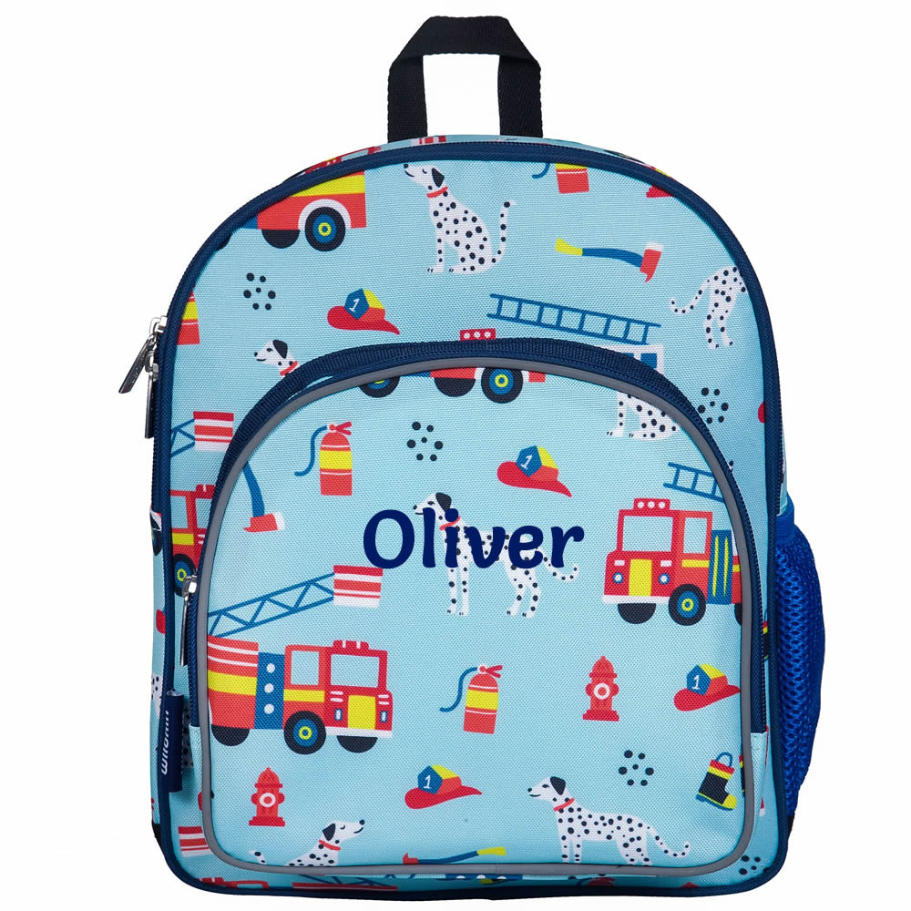 Personalised fire engine backpack for kids
