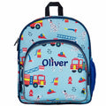 Personalised fire engine backpack for children
