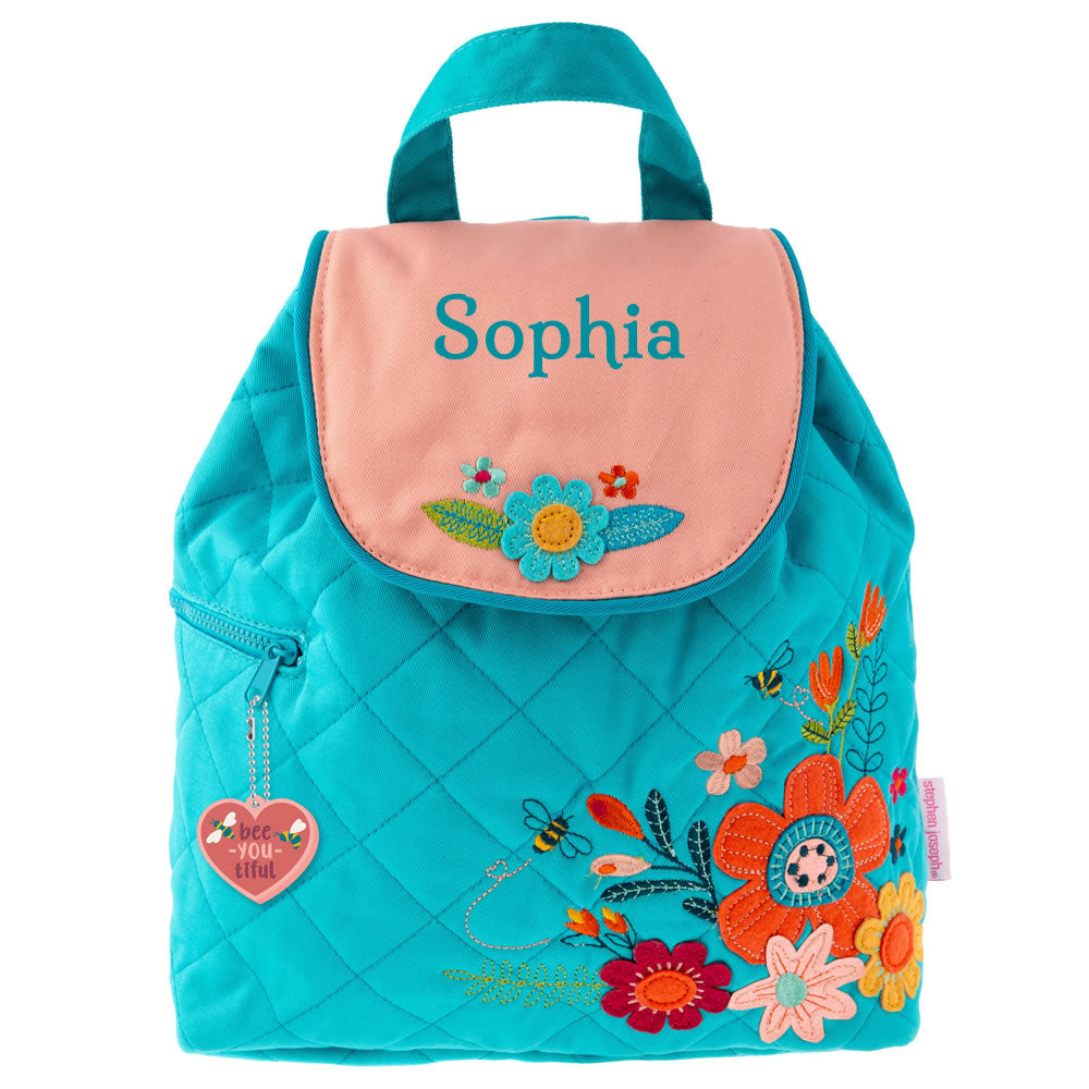 Personalised flower backpack for children