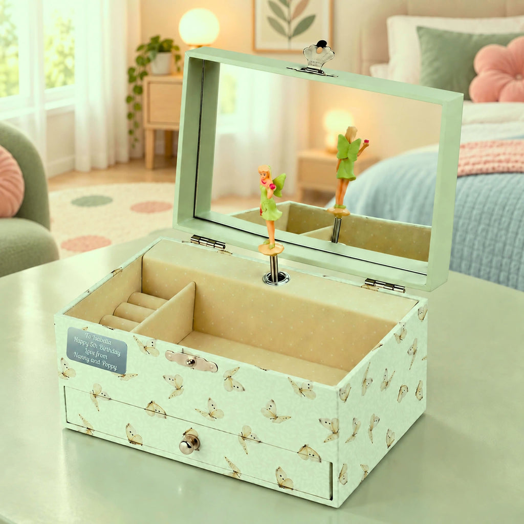 Personalised Girls Musical Jewellery Box - Flower Fairies, alternate view