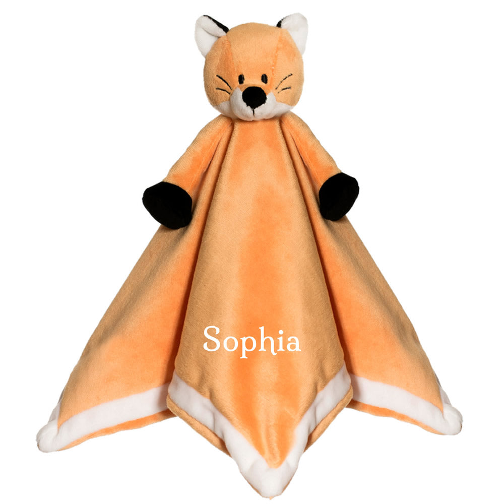 Personalised fox baby comforter
