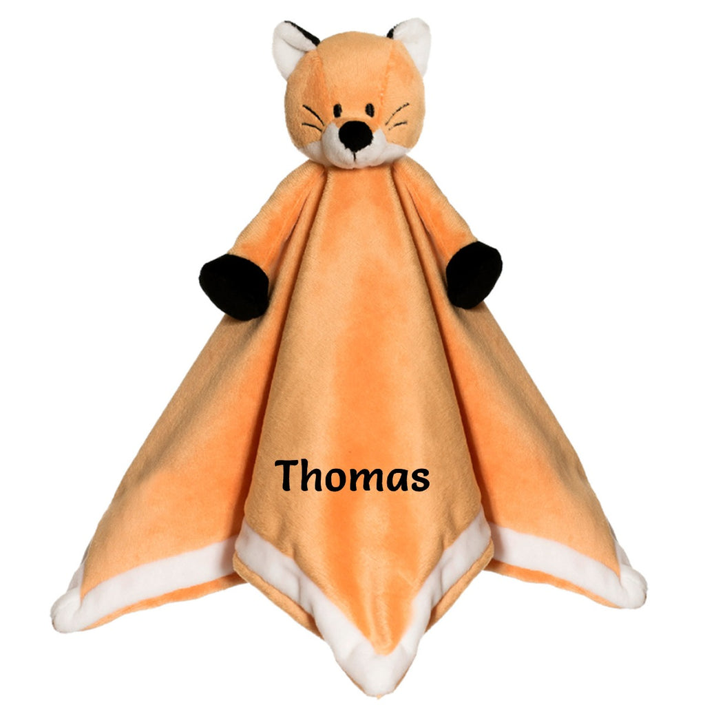 Personalised fox comforter for baby boys