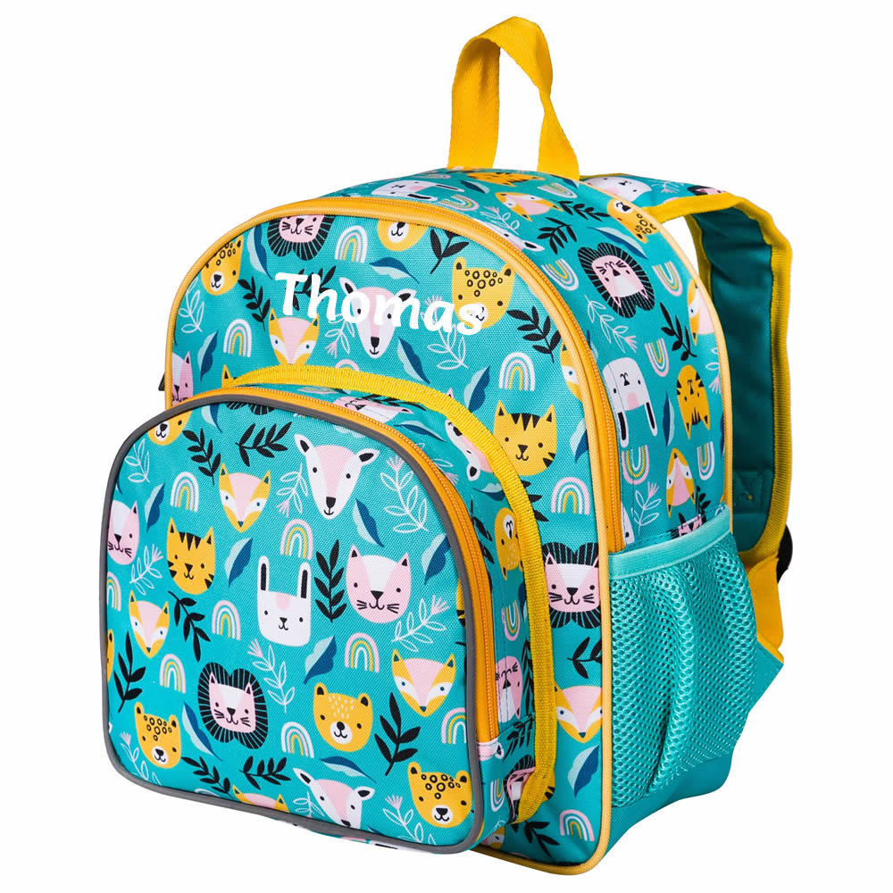 Personalised party animals backpack for children