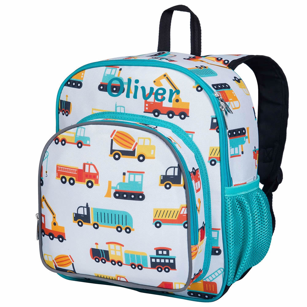 Personalised construction backpack for children