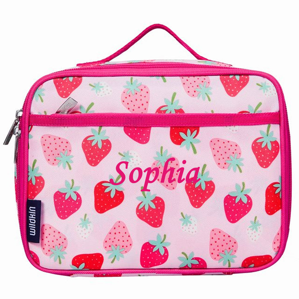 Personalised Kids Strawberry Lunch Bag