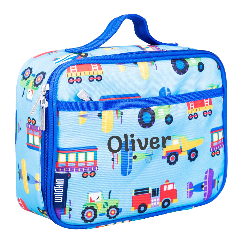 Personalised transport lunch bag for kids