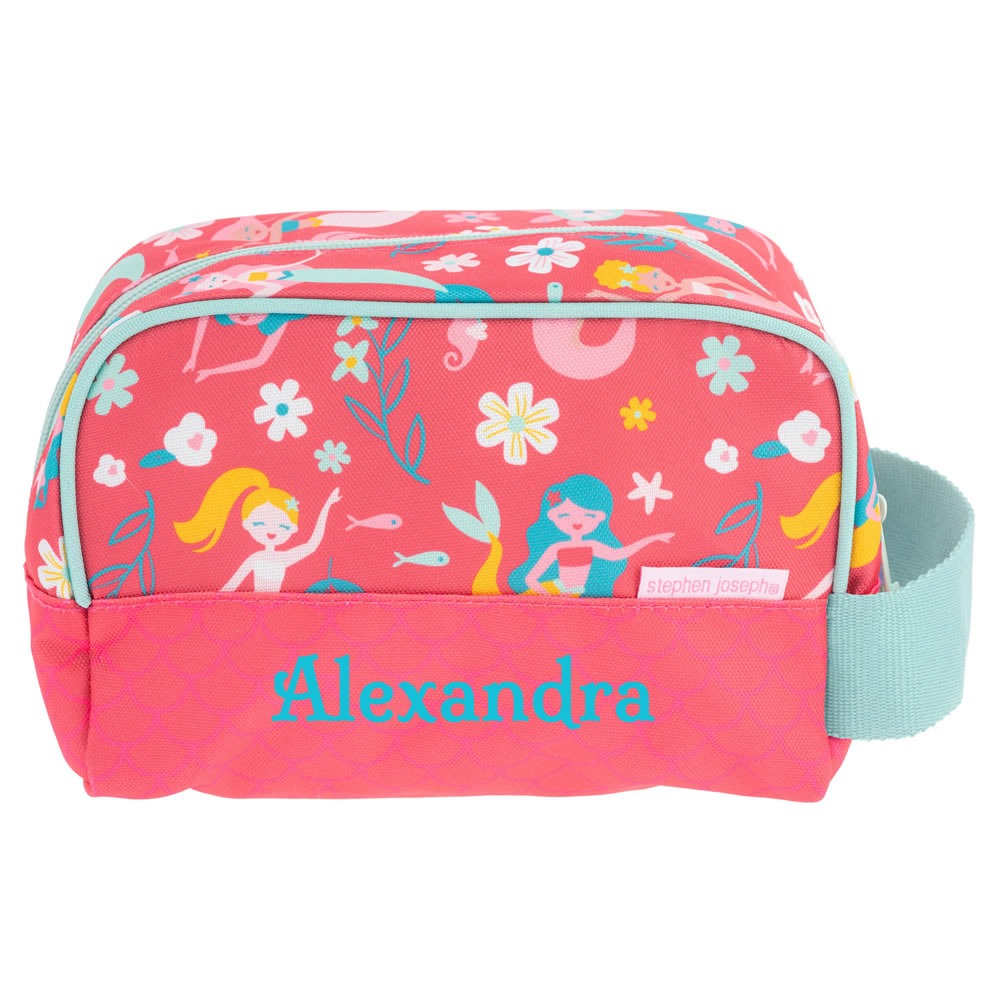 Personalised mermaid wash bag for children