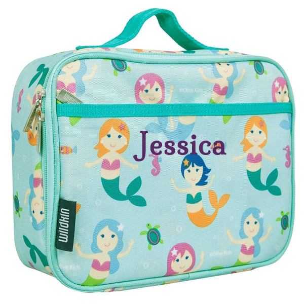 Personalised mermaid lunch bag for girls
