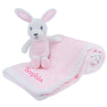 Personalised pink baby blanket