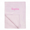 Personalised pink sherpa baby blanket
