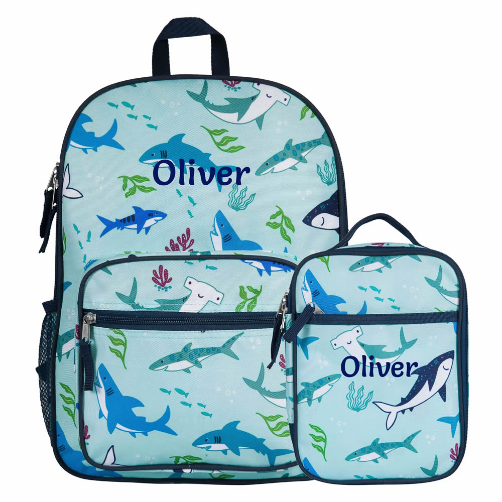 Personalised shark backpack for kids