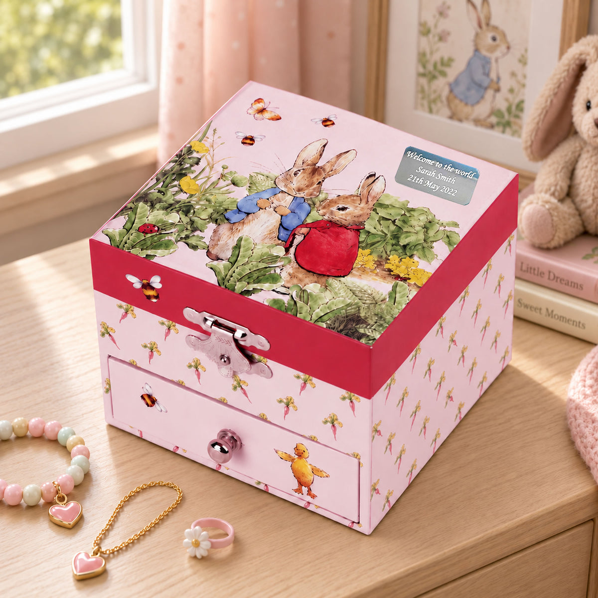 Peter Rabbit Carrots Musical Jewellery Box - Personalisable