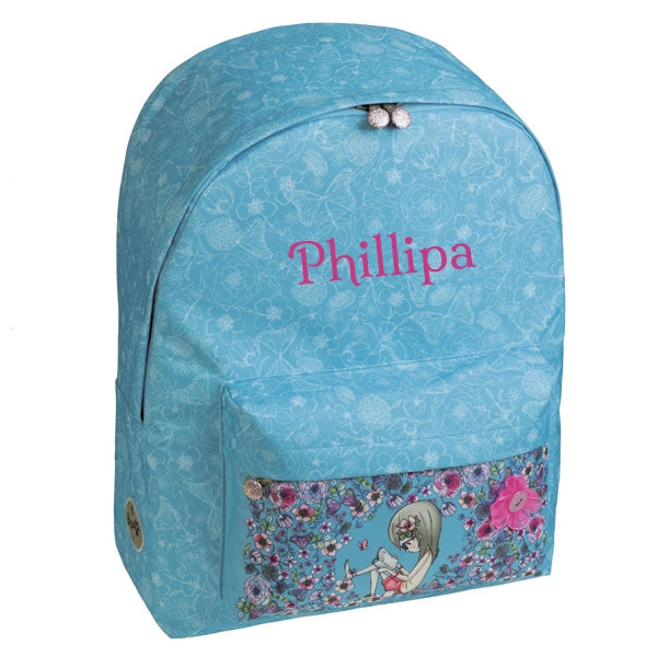 Personalised Summer Bloom backpack for girls