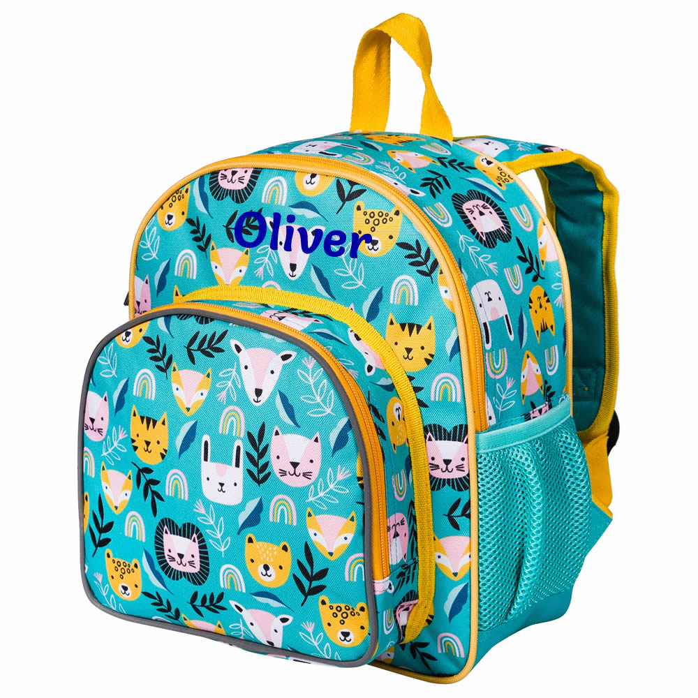 Personalised party animals children’s backpack