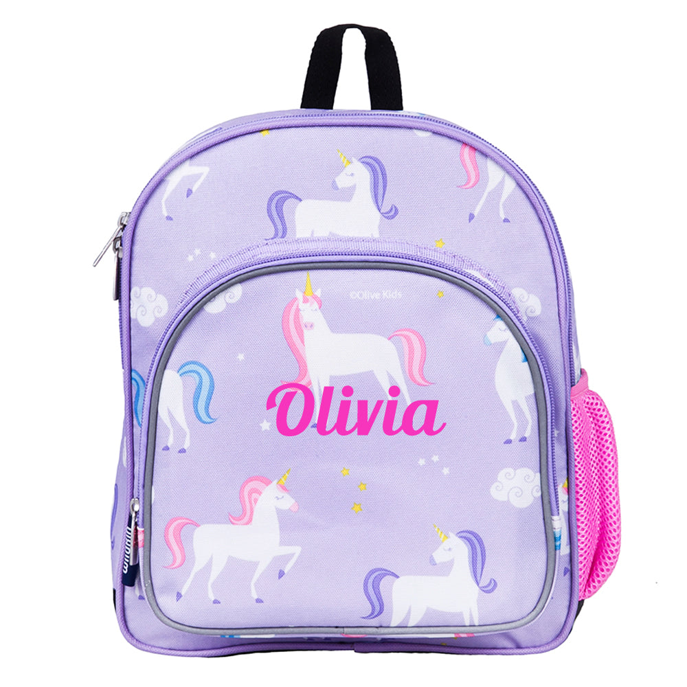 Personalised unicorn backpack for children