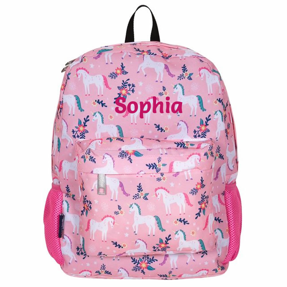 Personalised unicorn backpack for children