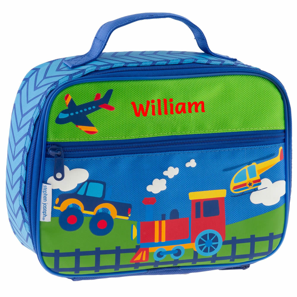 Personalised transport lunch bag for kids