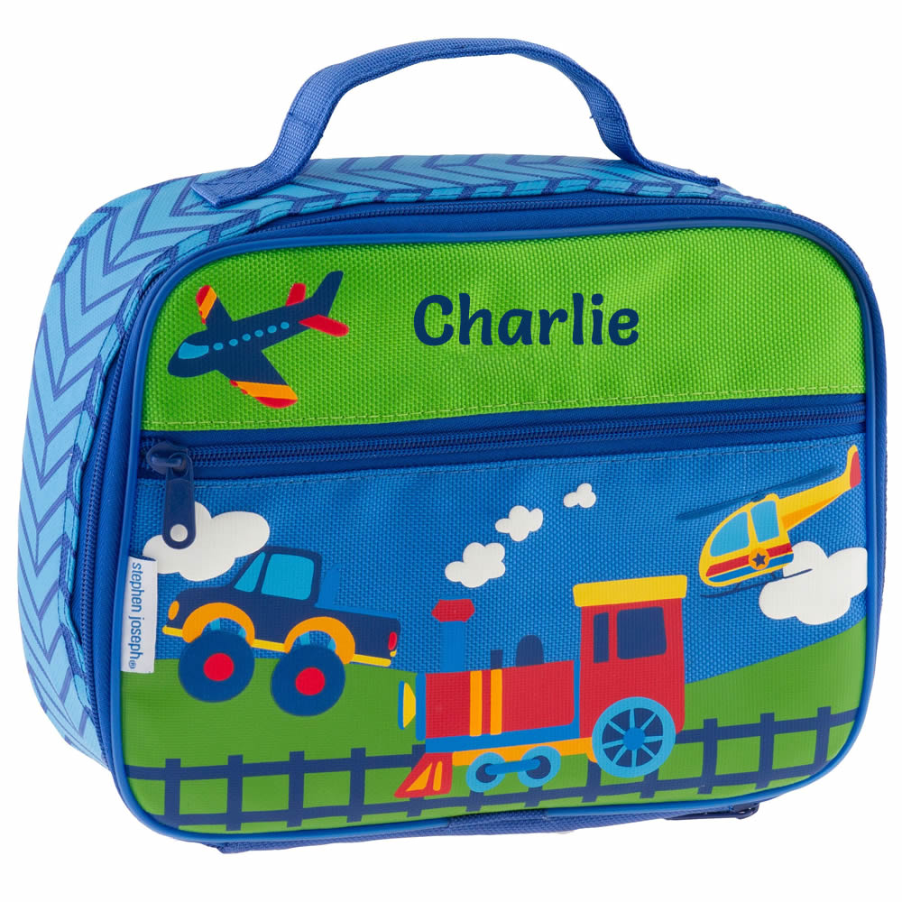 Personalised transport lunch bag for children