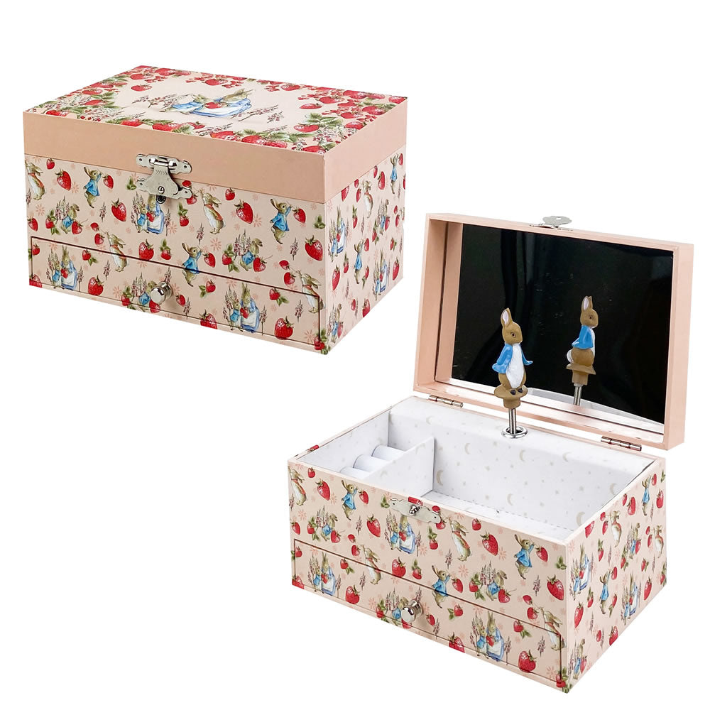 Personalised Peter Rabbit strawberry music box