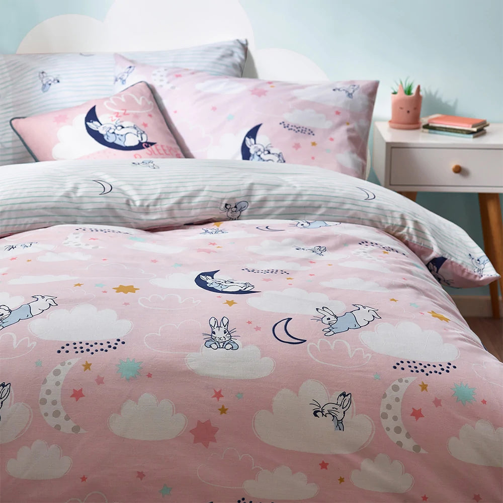 Pink Peter Rabbit duvet cover for girls