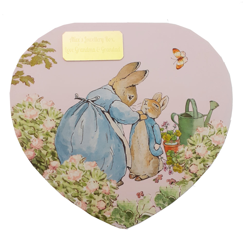 Peter Rabbit pink heart jewellery box for children