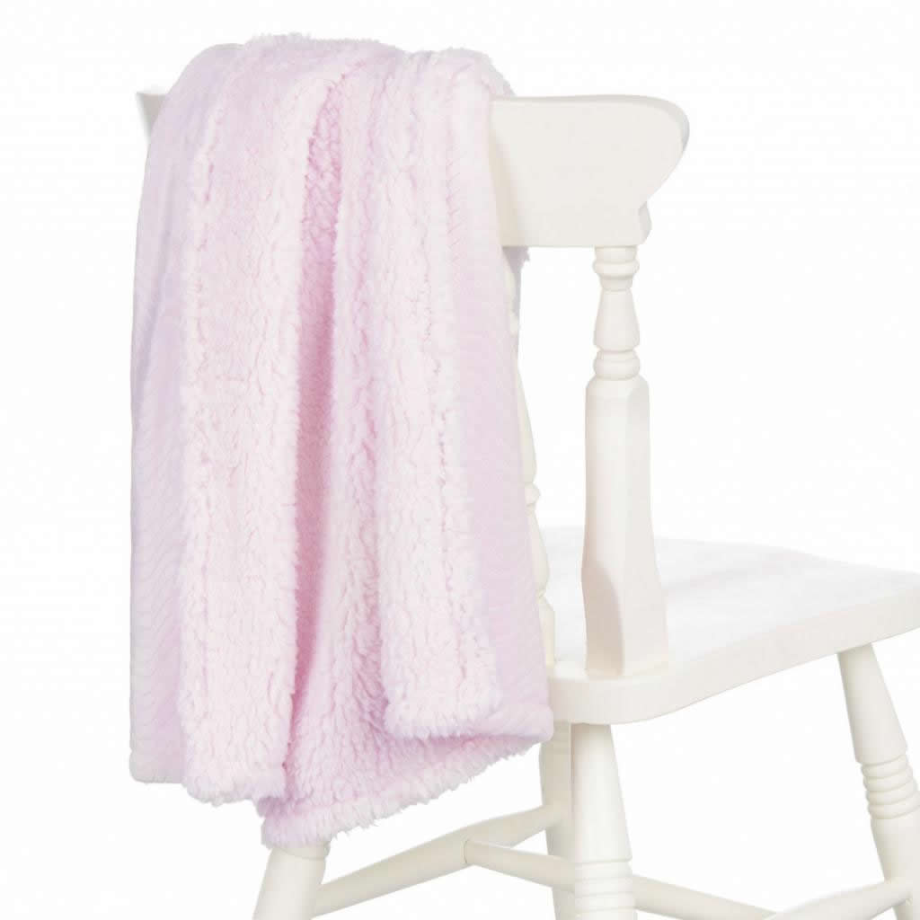 Soft pink baby blanket