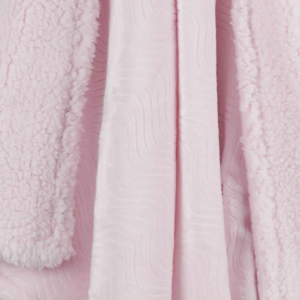 Pink sherpa baby blanket