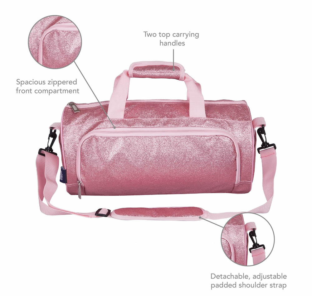 Pink glitter ballet bags for children