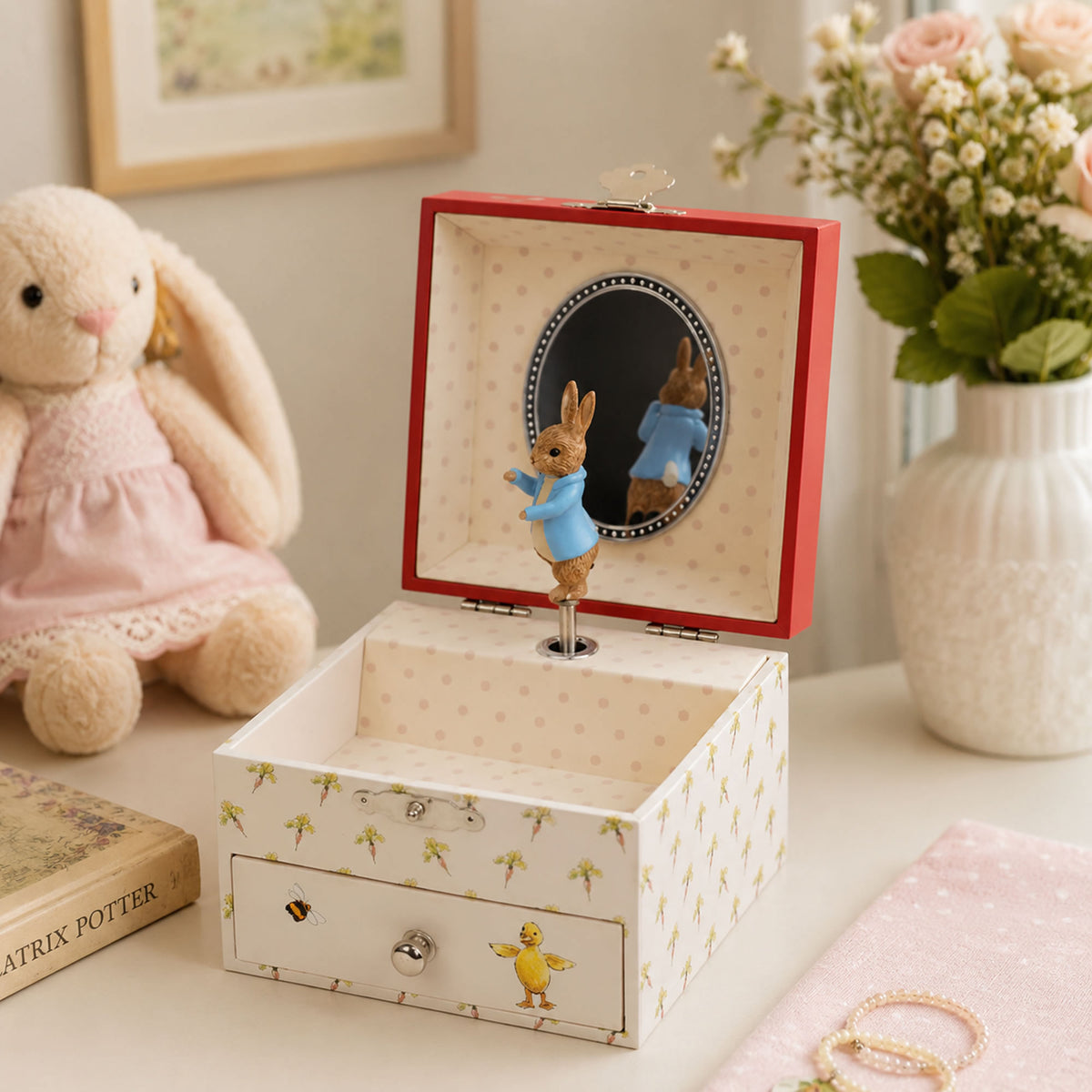 Peter Rabbit Carrots Musical Jewellery Box - Personalisable