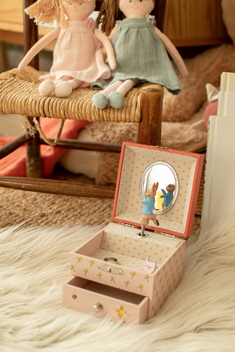 Pink Peter Rabbit music box for children