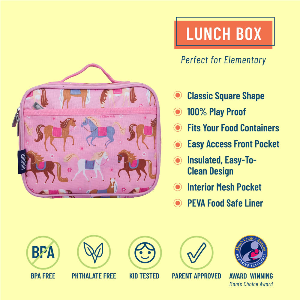 Pink ponies lunch box for children