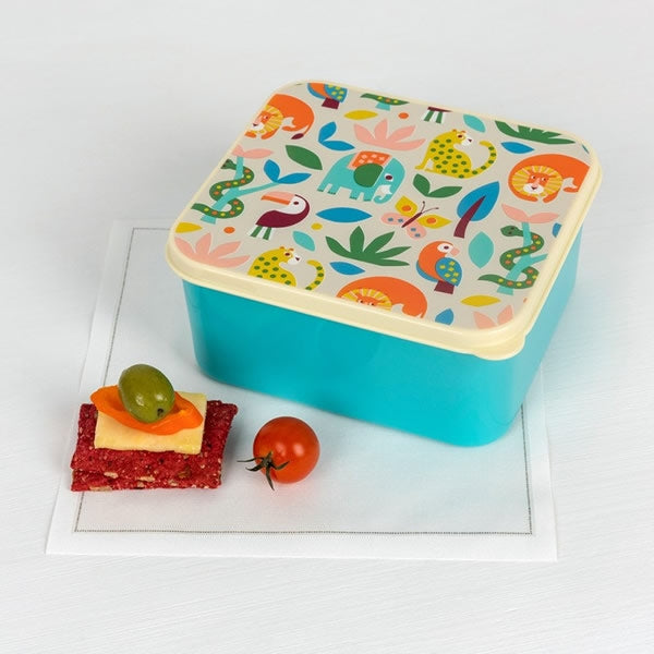 Colourful safari plastic lunch box