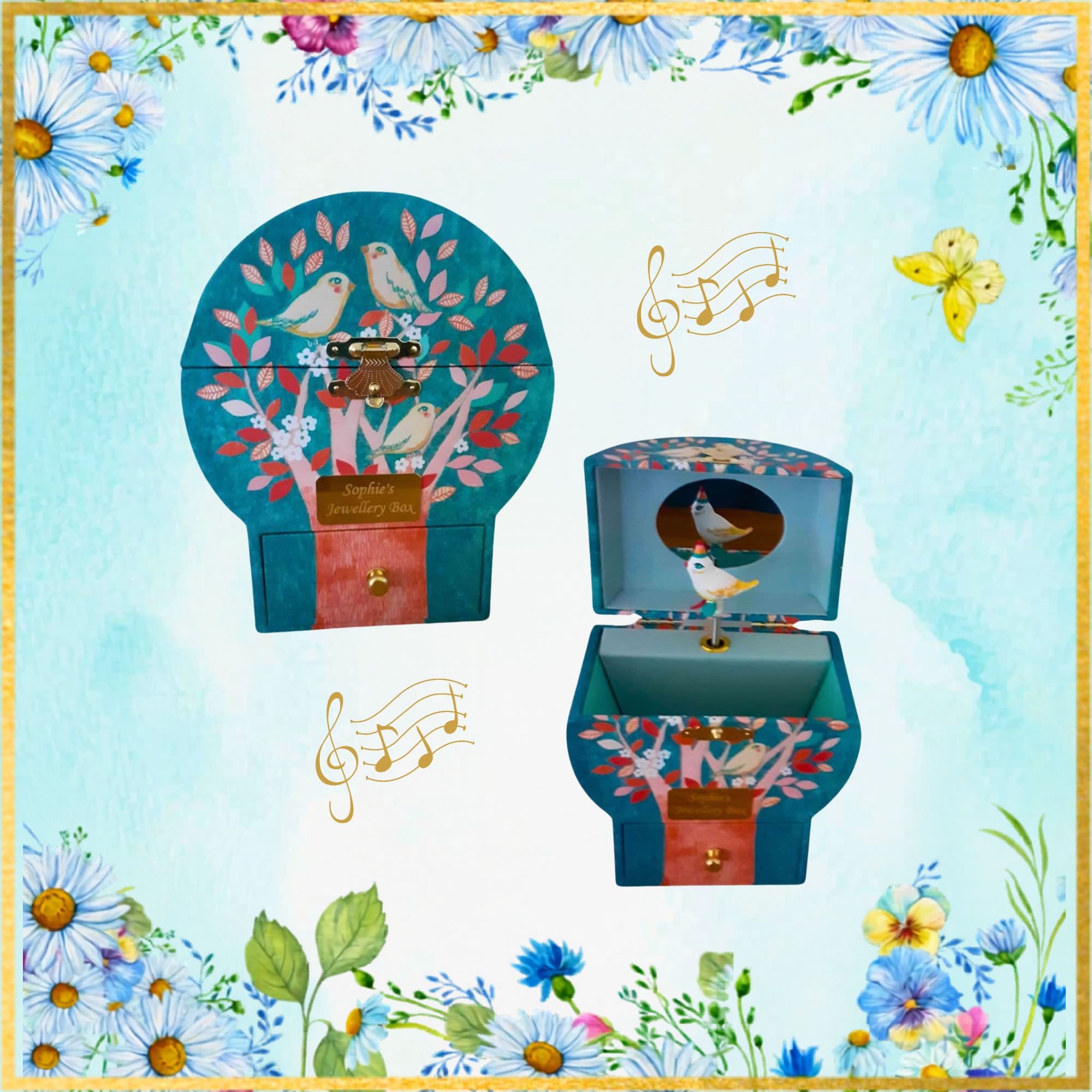Personalised Musical Jewellery Box - The Poetic Tree