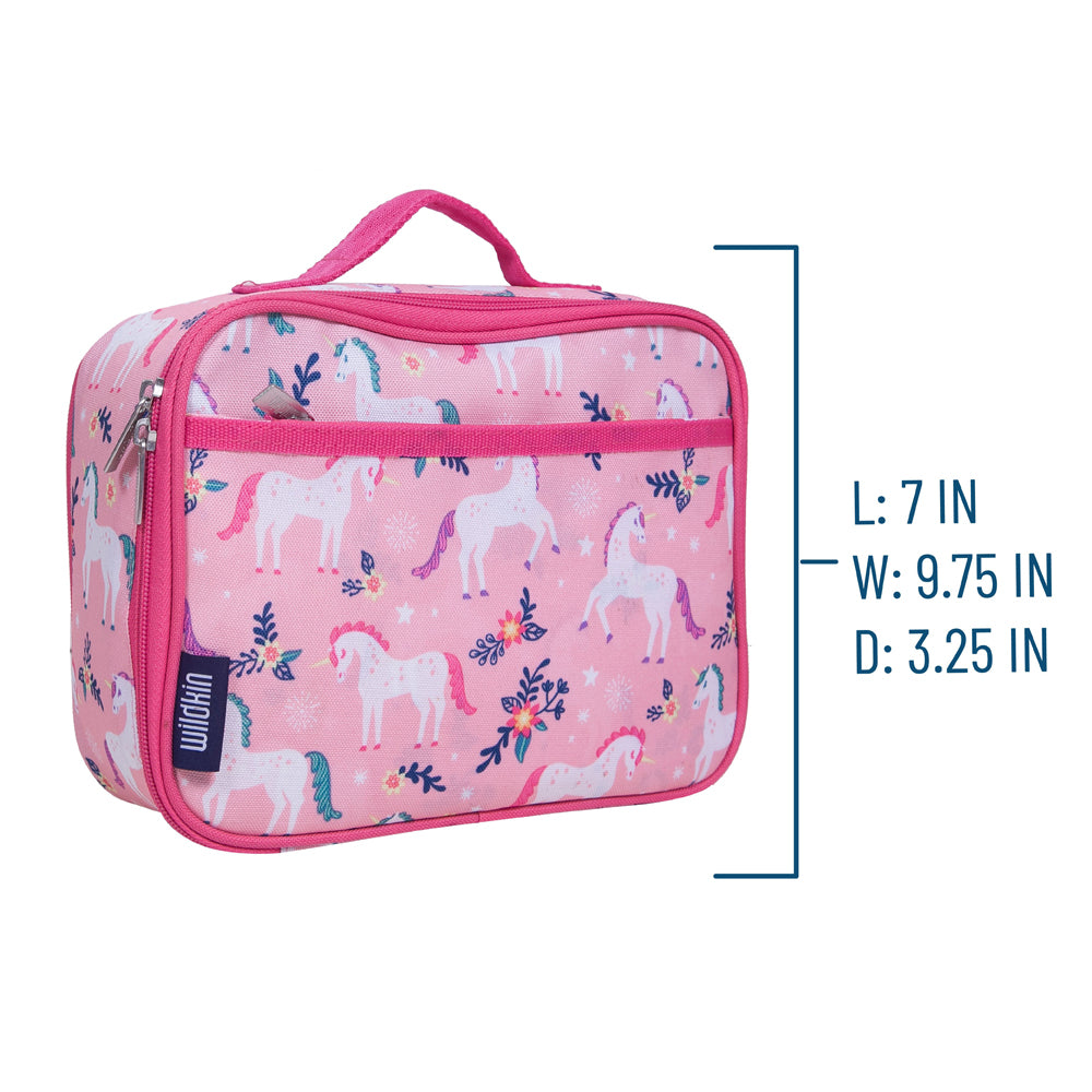 Personalised unicorn lunch bag detail