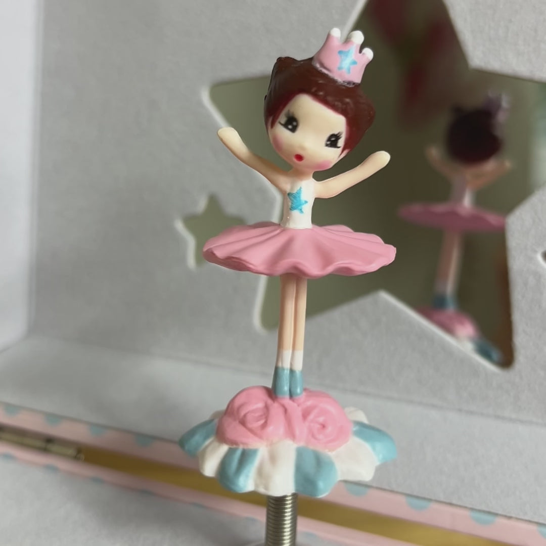 Personalised Girls Musical Jewellery Box - Elegant Ballerina Video