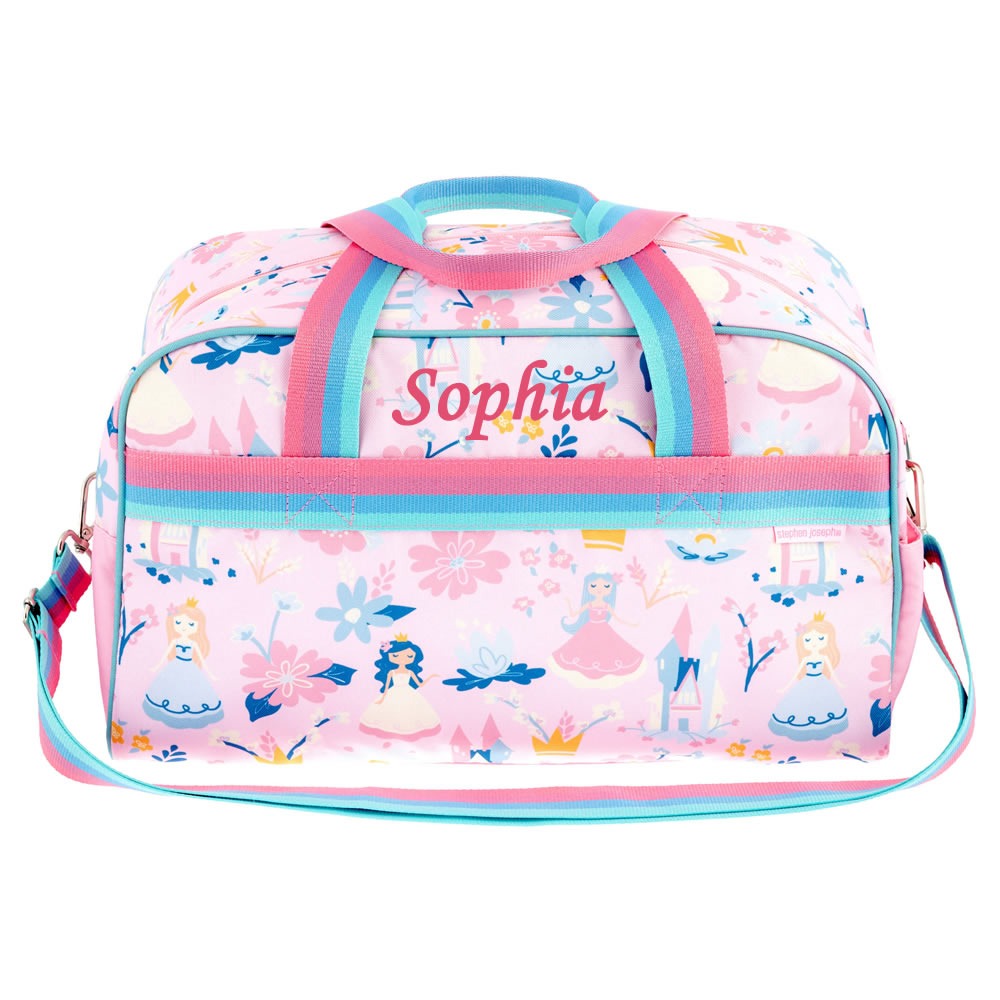 Personalised princess duffle bag for children