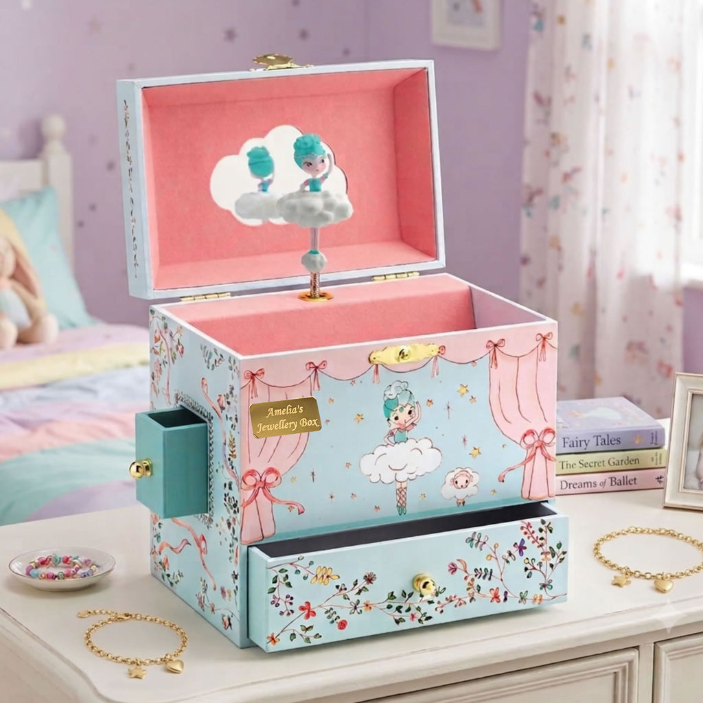 Personalised Girls Jewellery Box - Ballerina on Stage