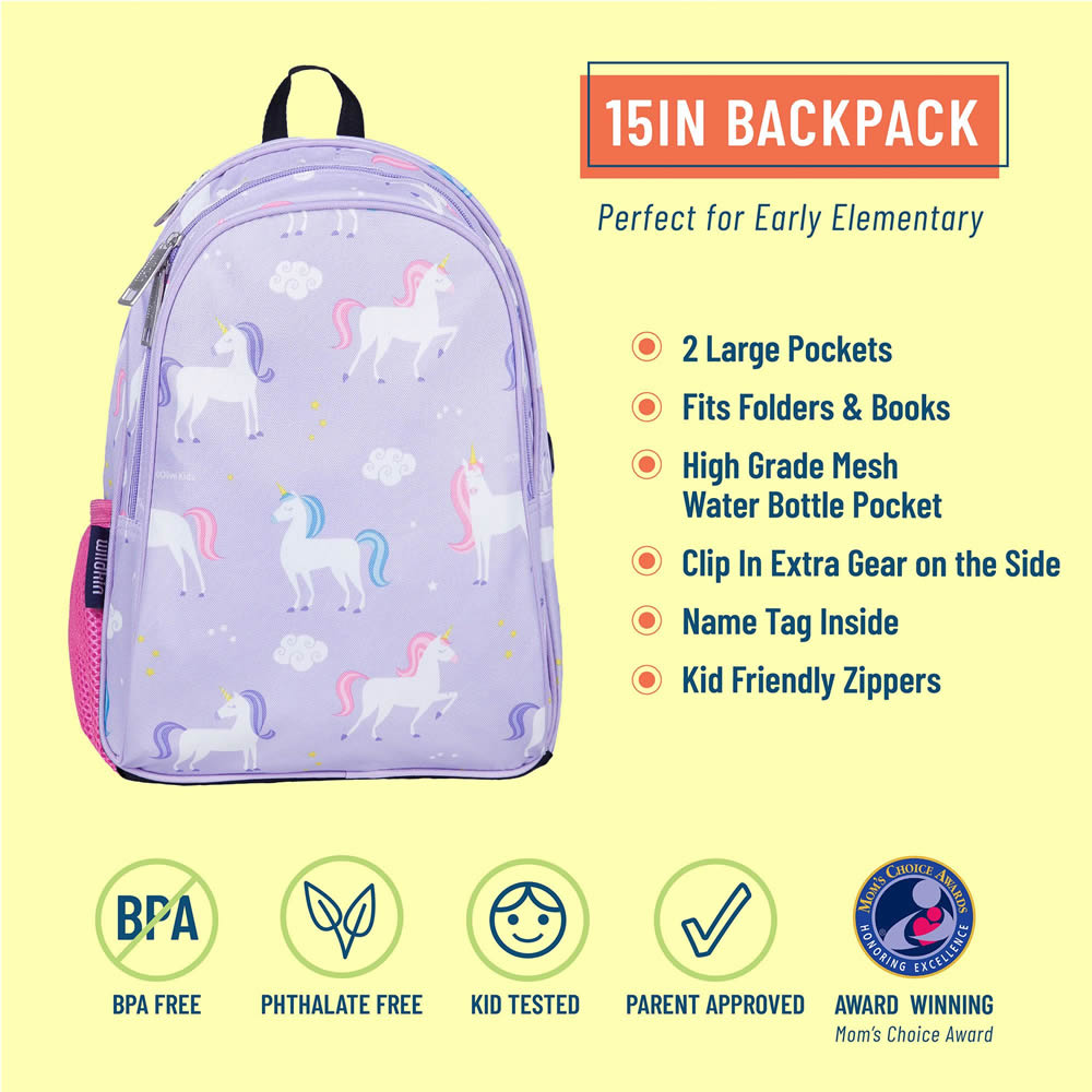 Purple unicorn backpack