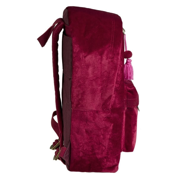 Red school backpack for children