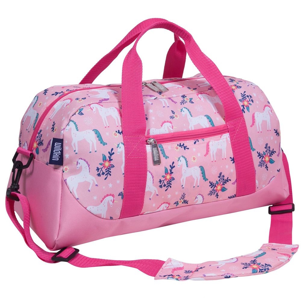 Personalised magical unicorn duffle bag for children