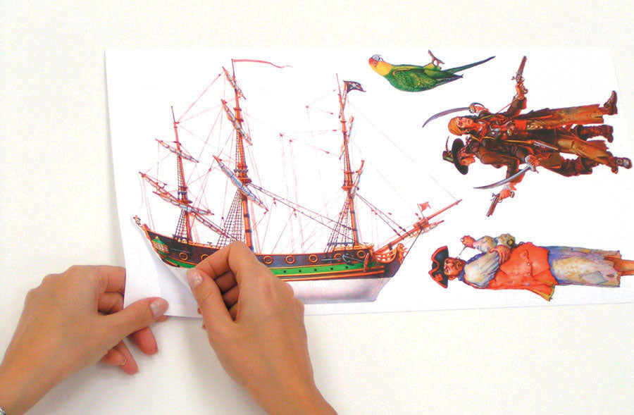 Pirate wall decal size detail