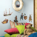 Pirate wall decals in a children’s room