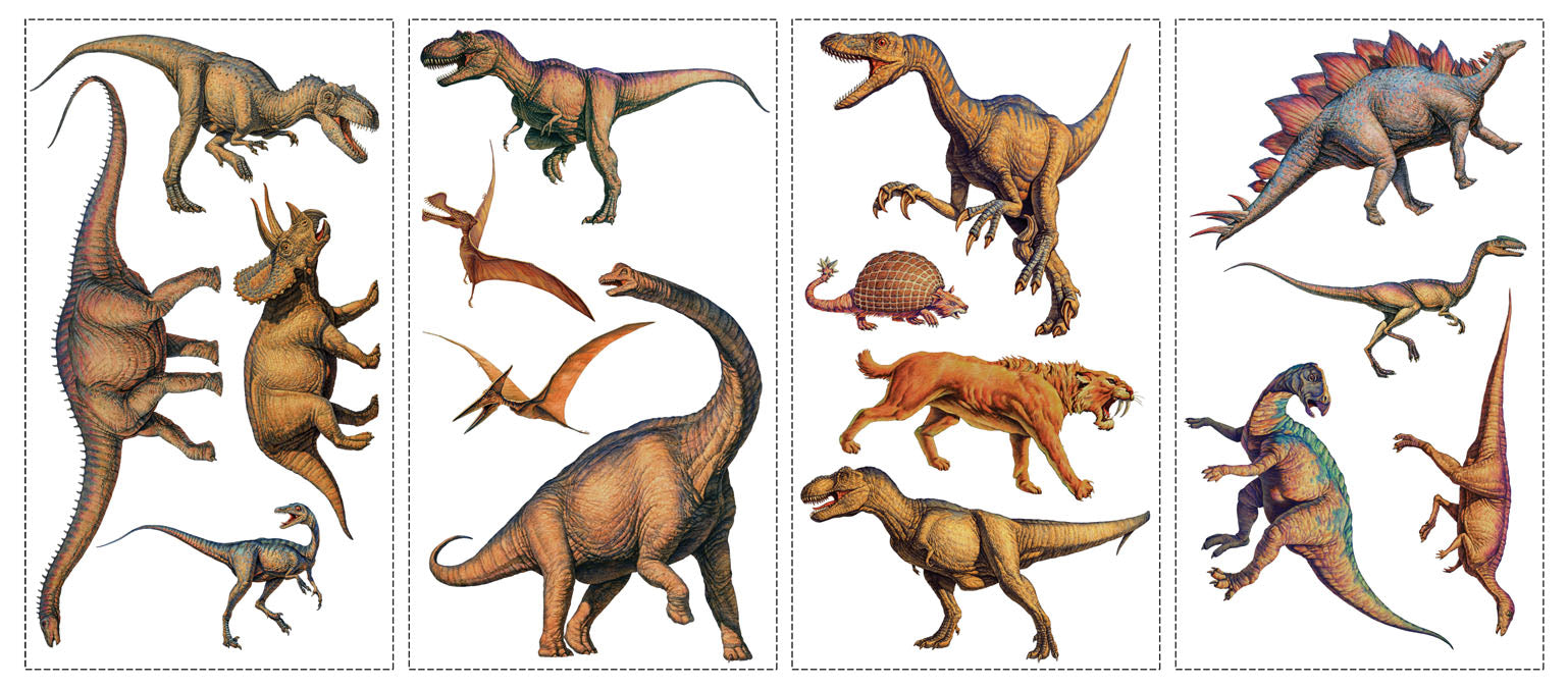 Dinosaur wall decal set for children