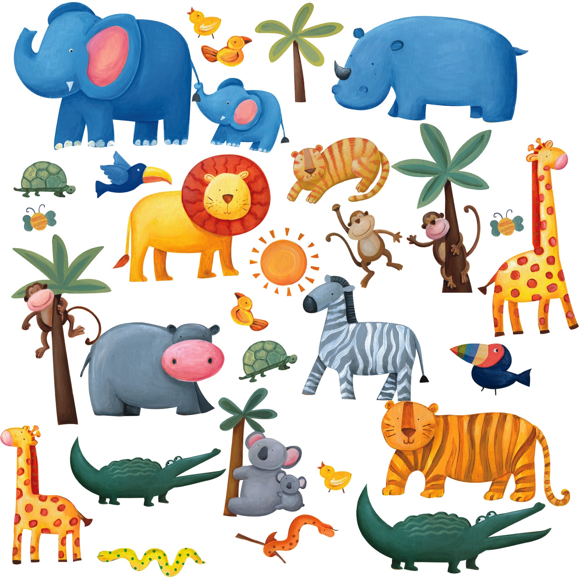 Jungle Adventure nursery wall decals