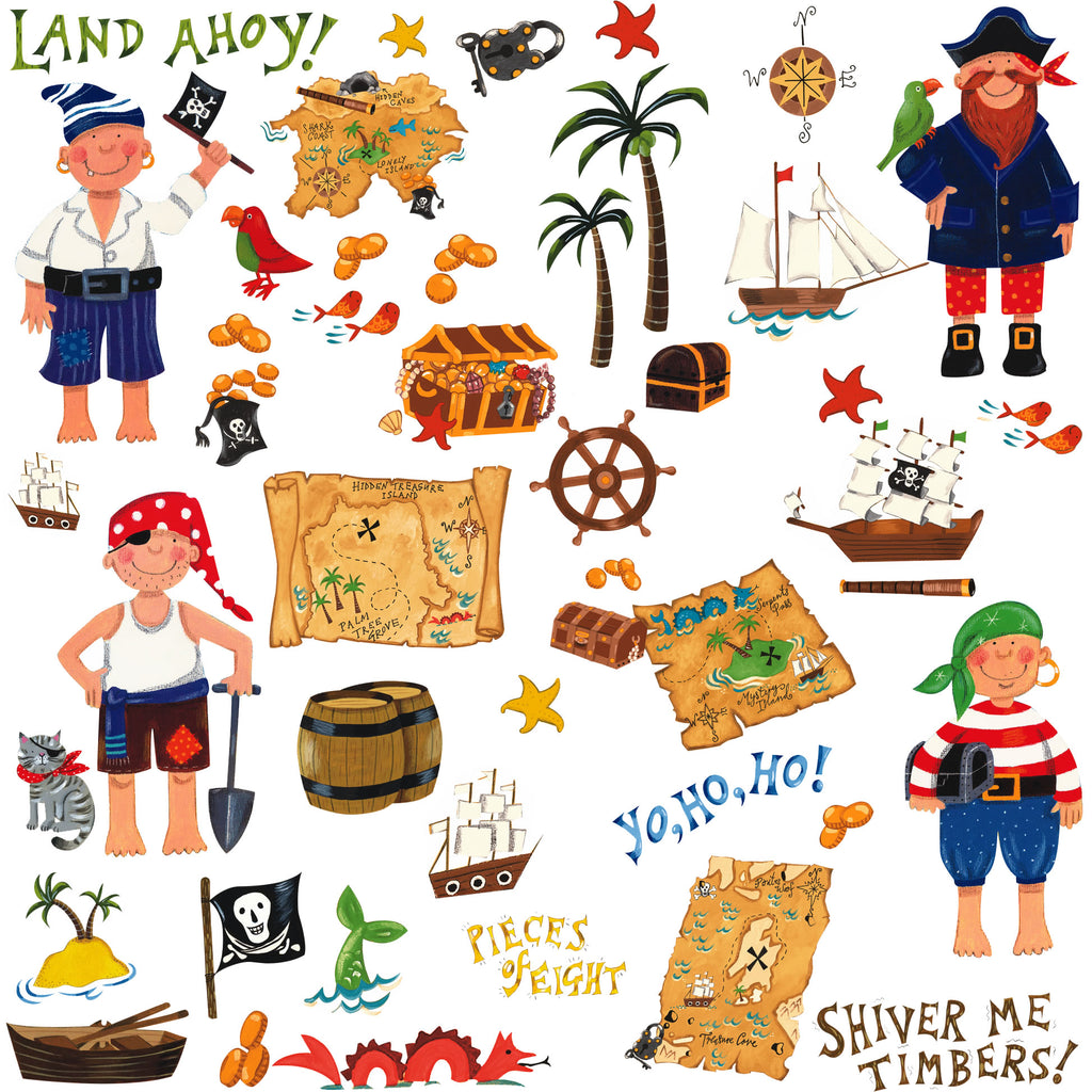 Treasure Hunt wall sticker set