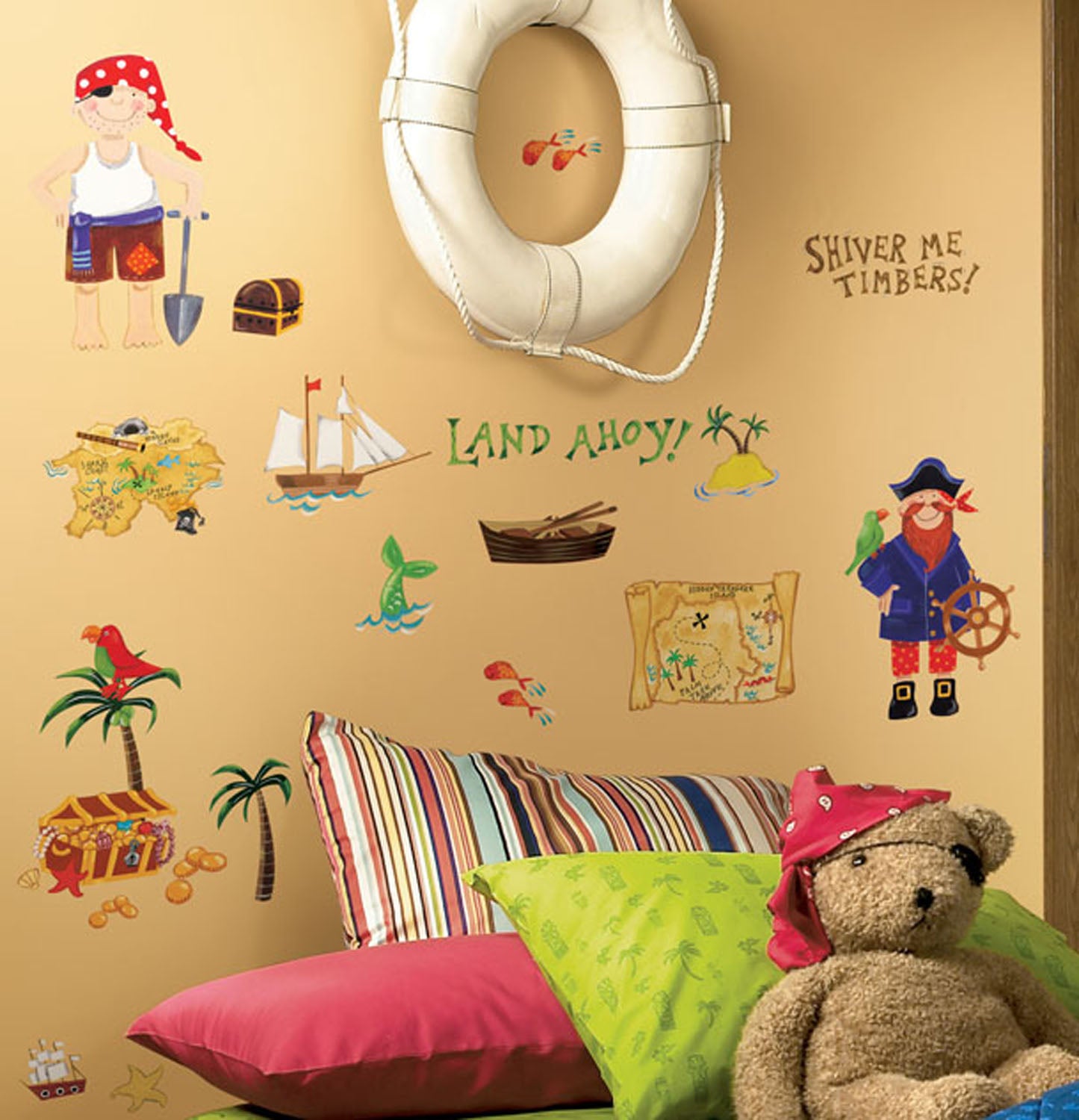 Treasure Hunt nursery wall decals