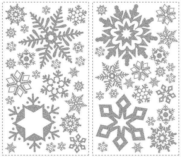 Snowflake nursery wall sticker set